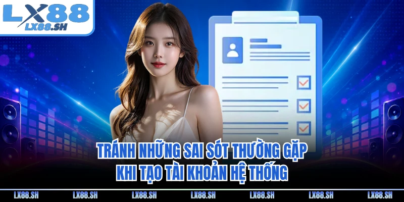 Tránh những sai sót thường gặp khi tạo tài khoản hệ thống